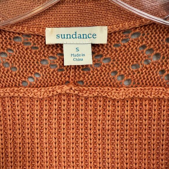 Sundance My Darling Pointelle Knit Cardigan Sweater Size S Feminine Autumnal - Picture 5 of 14